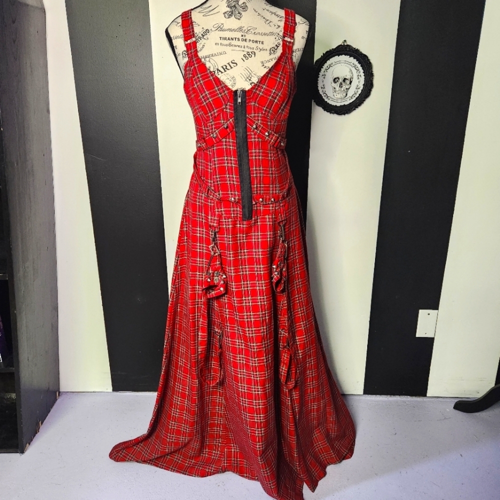 Lip Service Red Plaid Maxi Dress